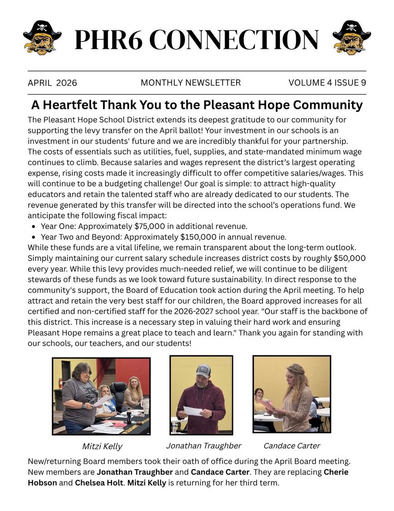 PHR6 Connection  Newsletter pg 1