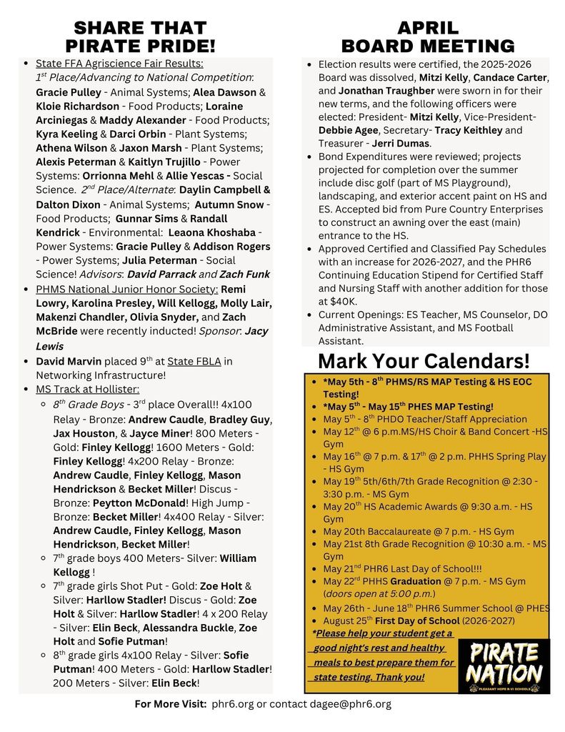 PHR6 Connection  Newsletter pg 2