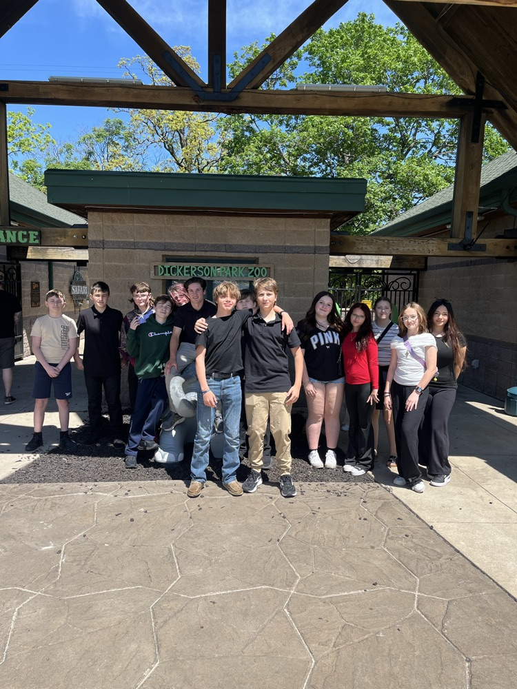 Students at Dickerson Park Zoo after our performance 
