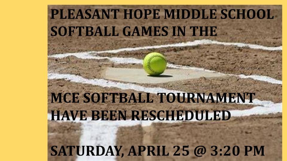Morrisville JH Softball Tournament Rescheduled