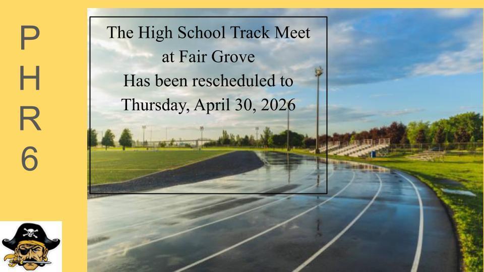high school track meet rescheduled