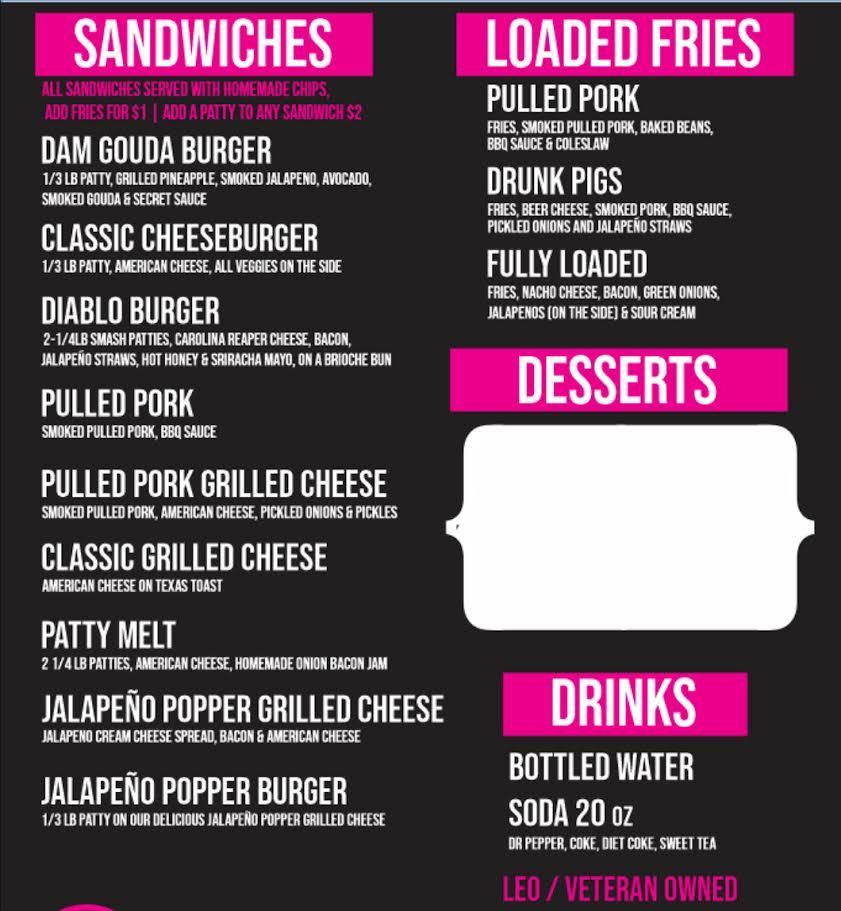 Infinite Kitchen Menu