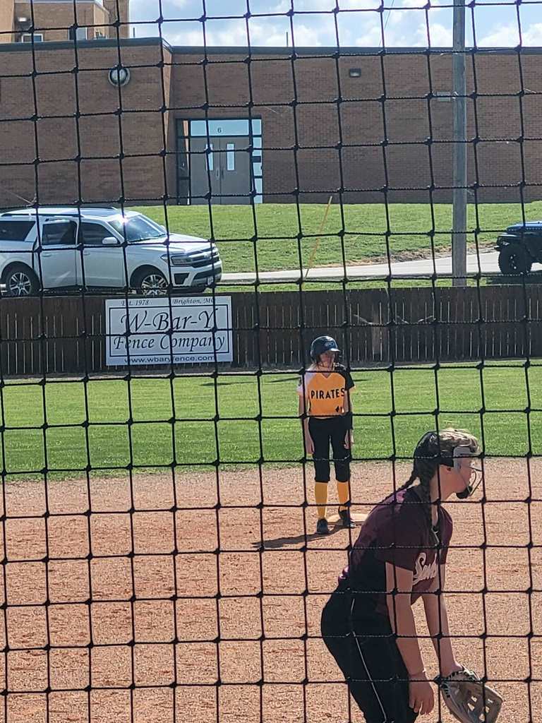 ms softball player on 2nd base
