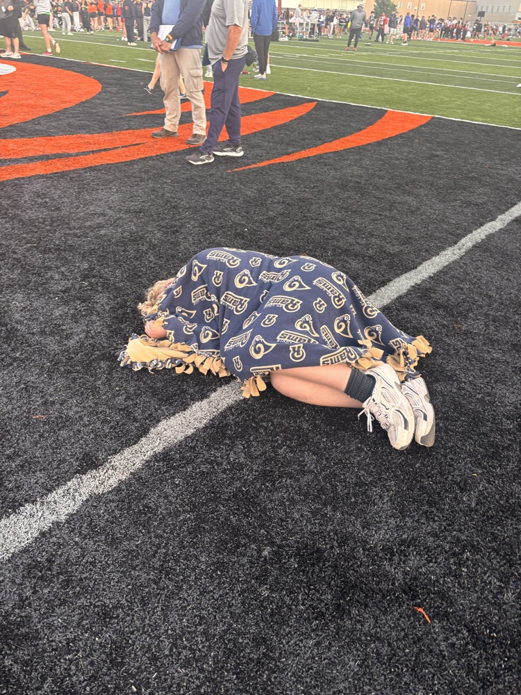 Peytton is ready to go home. The meet took 11 hours! 