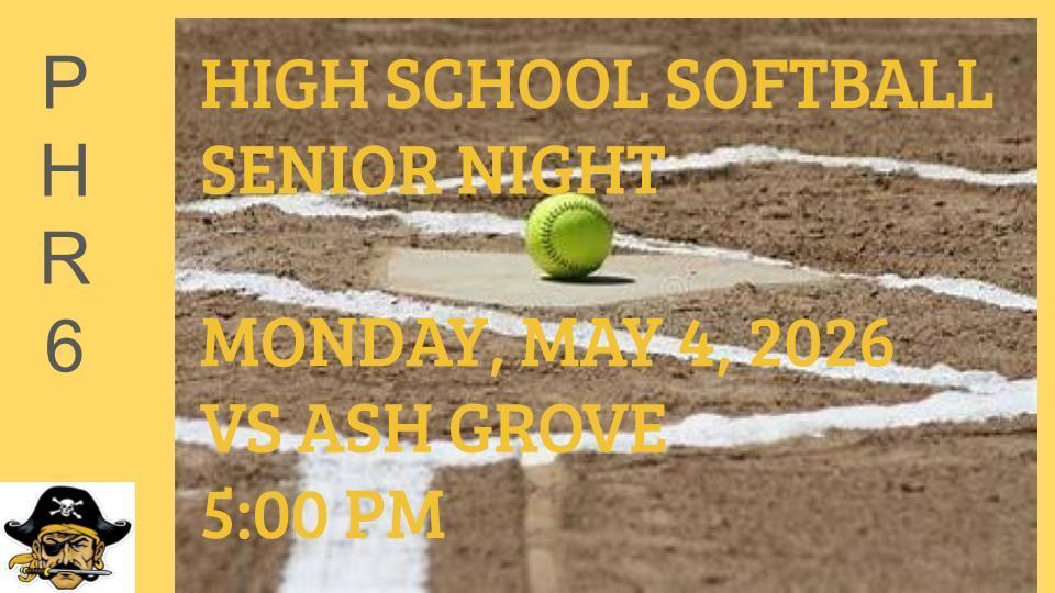 high school softball senior night announcement