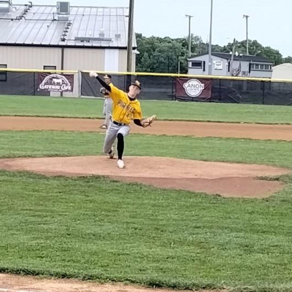 hs baseball player pitching 