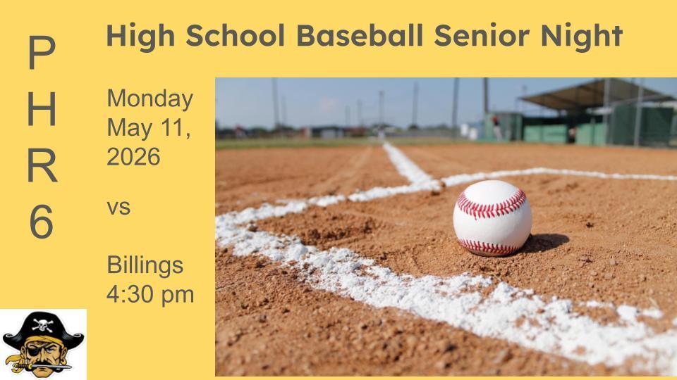 high school baseball senior night announcement
