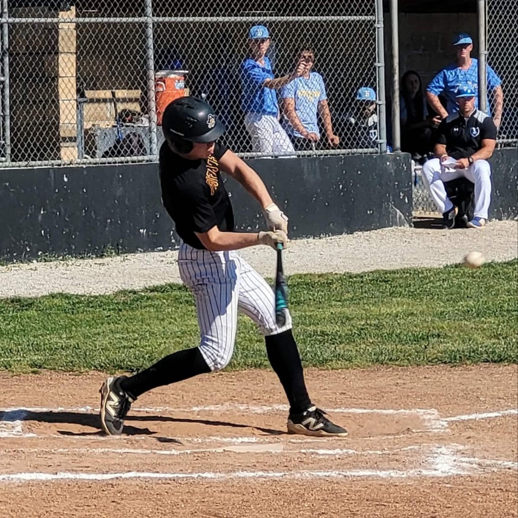 hs baseball player batting