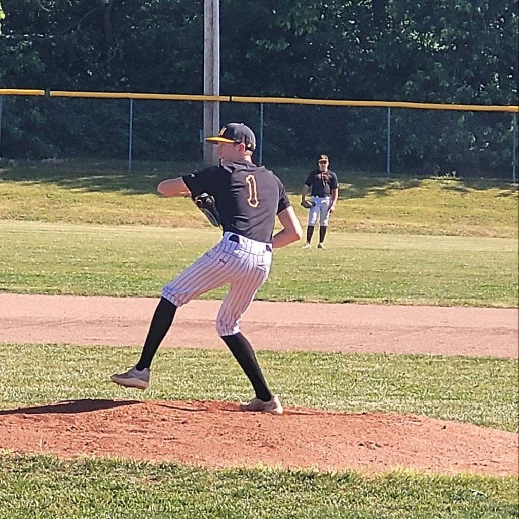 hs baseball player pitching