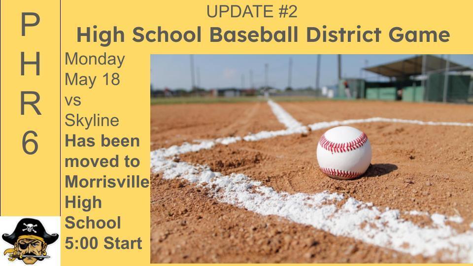 updated hs baseball playoff game announcement