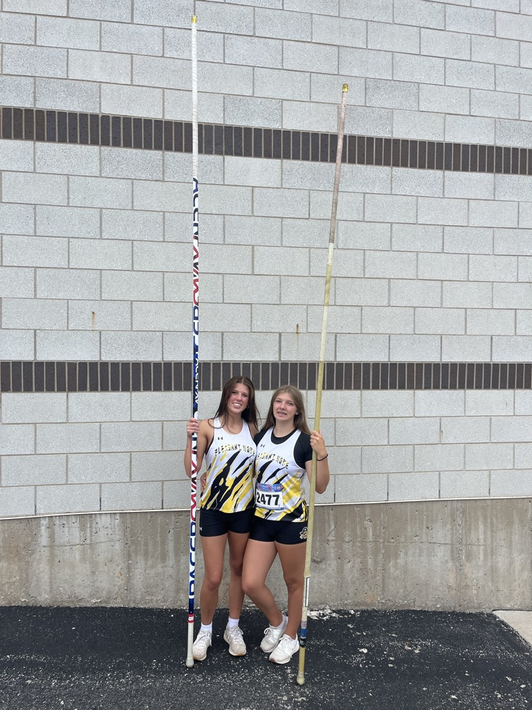 Riley and Addison at the MSHSAA State Track Meet