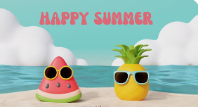 happy summer with fruit
