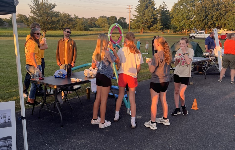 more kids doing the javelin throw at last nights bash