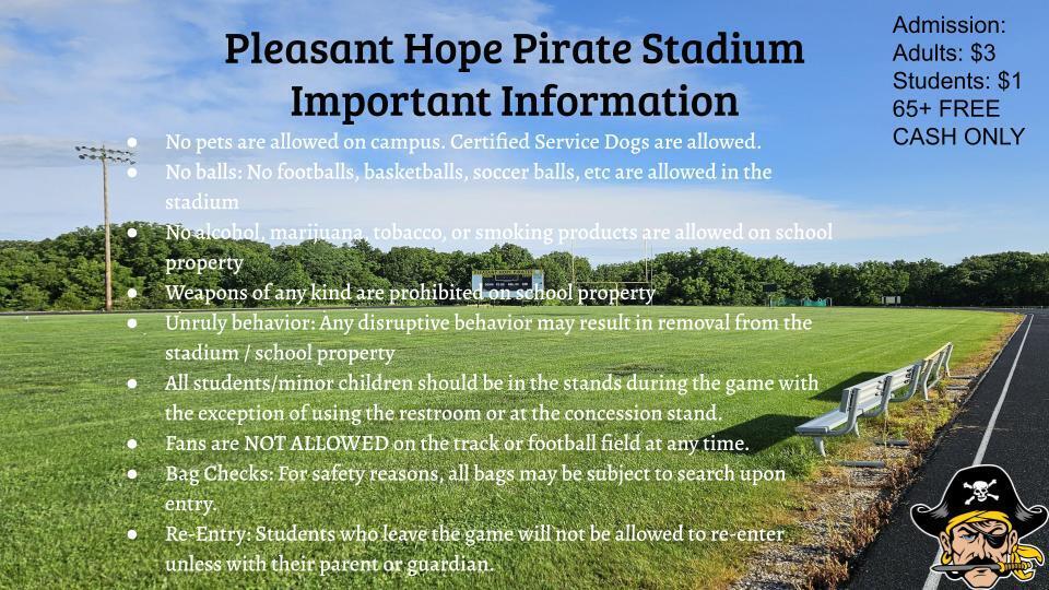 Pirate Stadium Fan Information Flyer