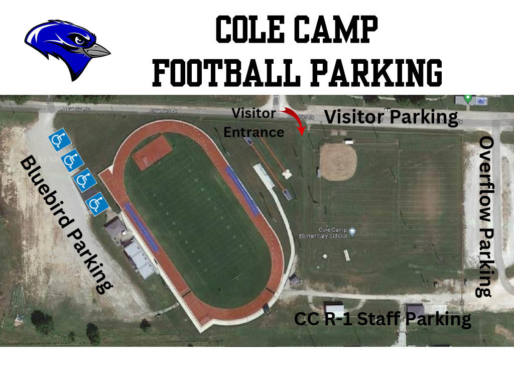 cole camp football parking map