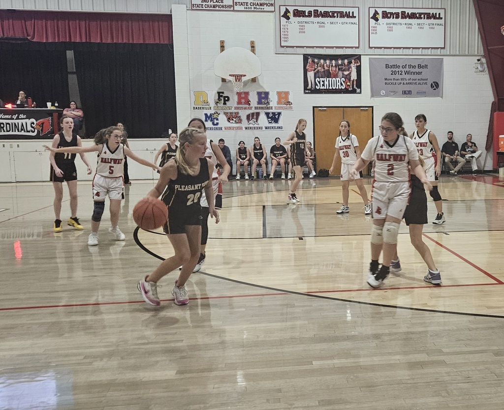 ms girls basketball a team on offense 