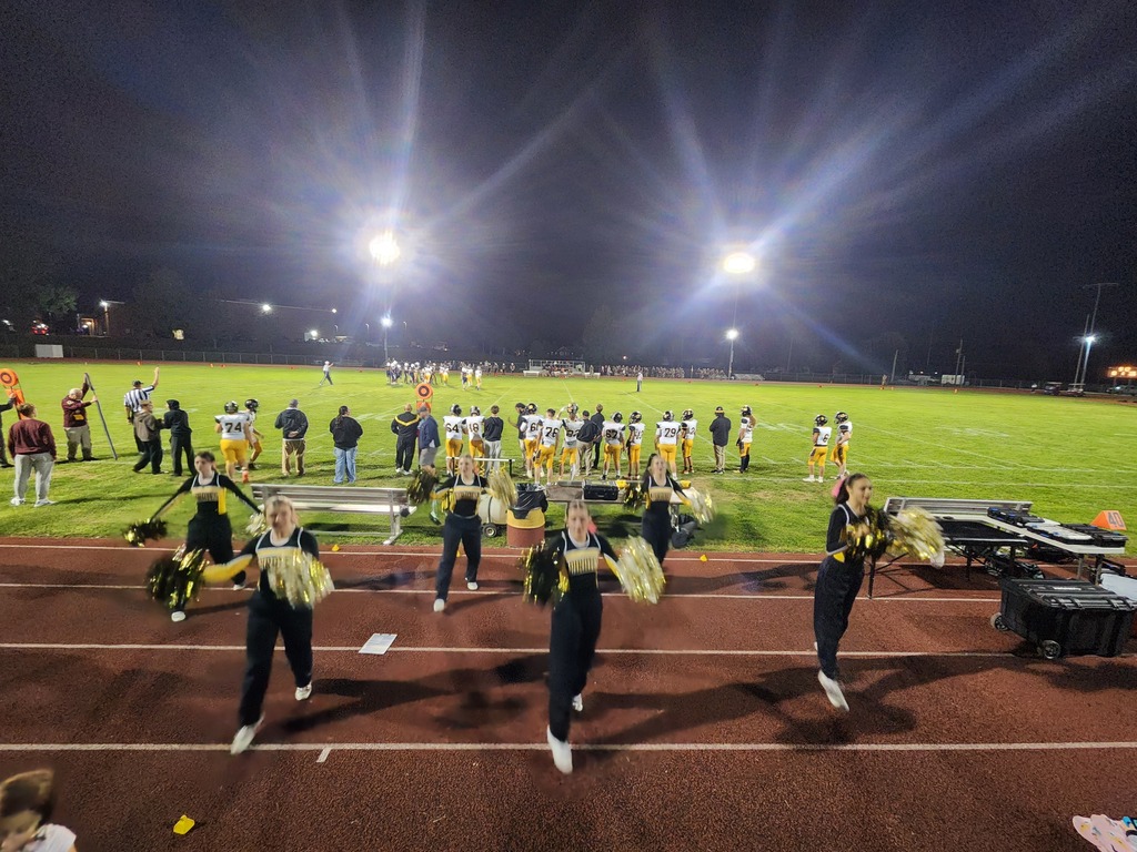 Cheerleaders leading a cheer