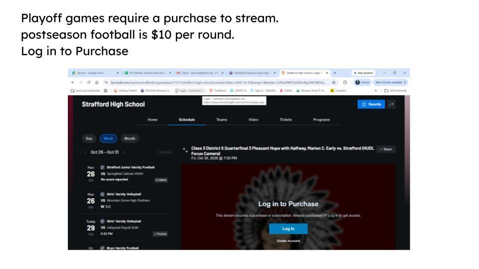 Varsity Football Streaming Instructions Slide 4