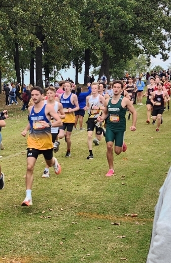 Nolan running in the race