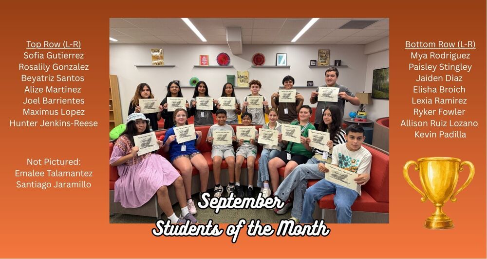 September Students of the Month