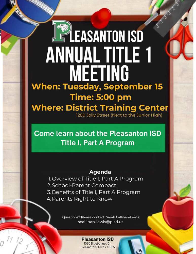 Annual Title 1 Meeting - Sept 2026