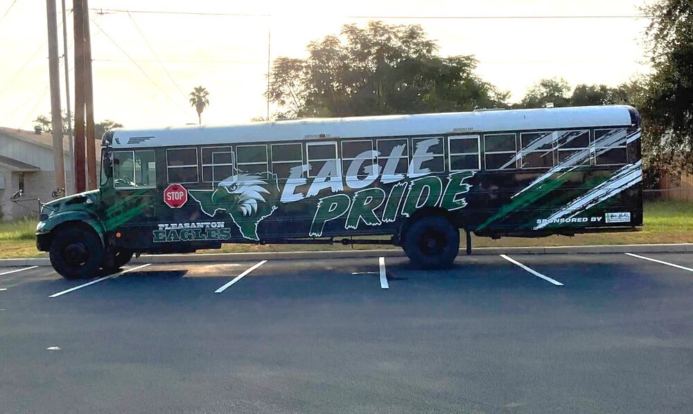 Pleasanton ISD Unveils New Bus Wrap