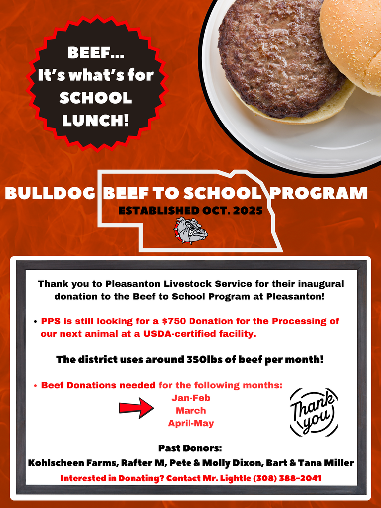 Bulldog Beef to School Program Flyer