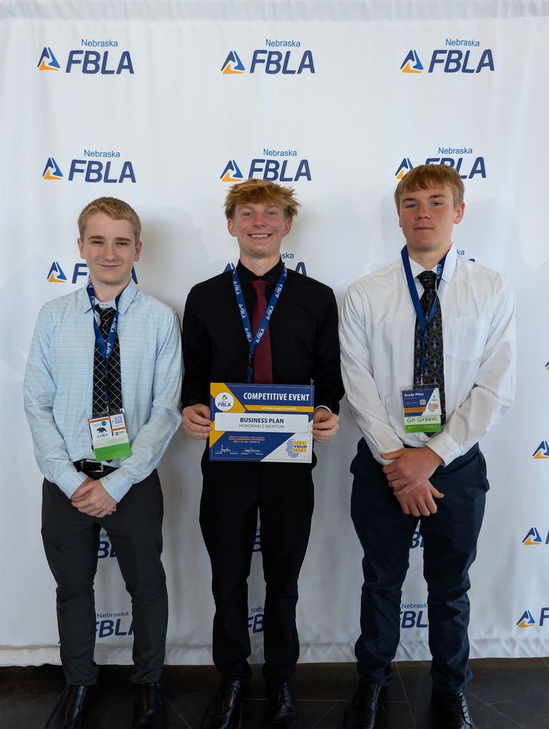 Landon Stroud, Davis Sleicher, Grady Riley - State FBLA