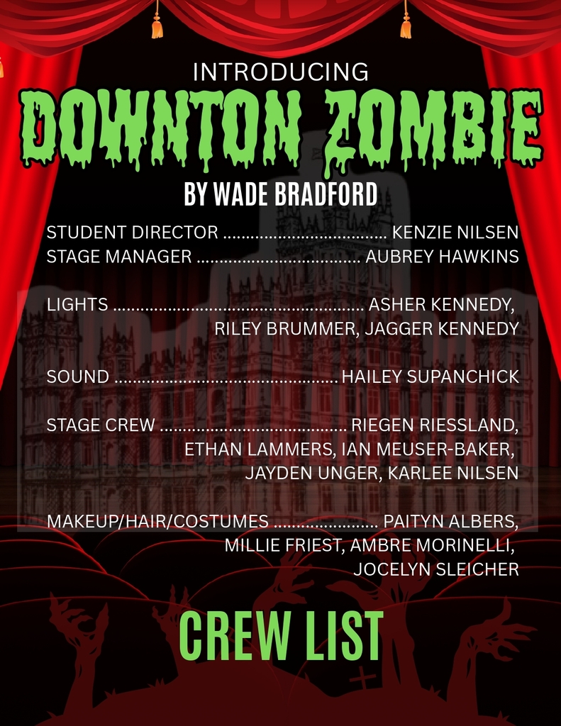 One Act Crew List - Downtown Zombie