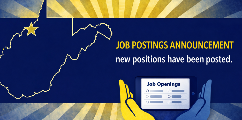 Job Postings Announcement, new positions have been posted, decorative