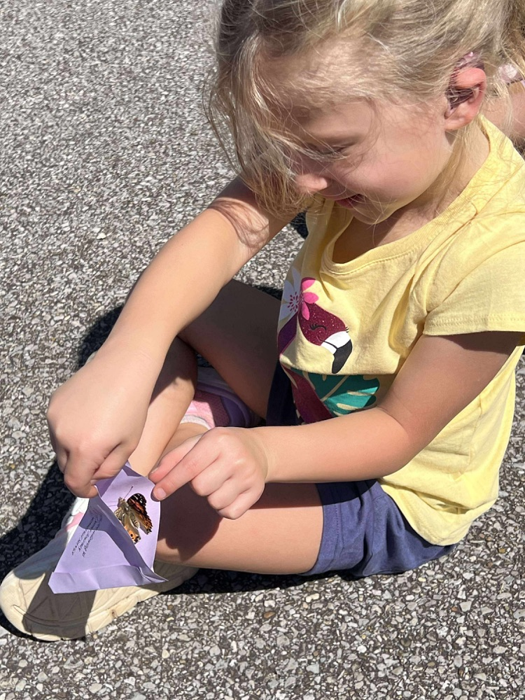 butterfly release at Belmont Elementary School