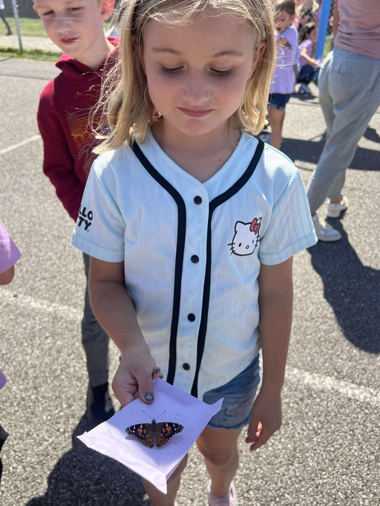 butterfly release at Belmont Elementary School