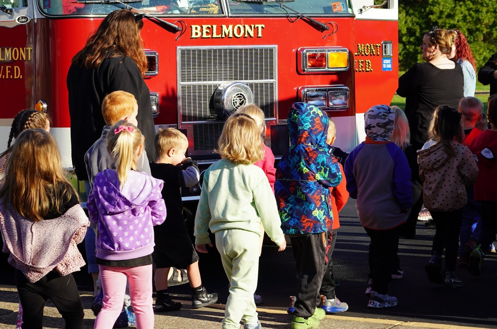 Belmont VFD provided fire safety lessons with Pre-K and K