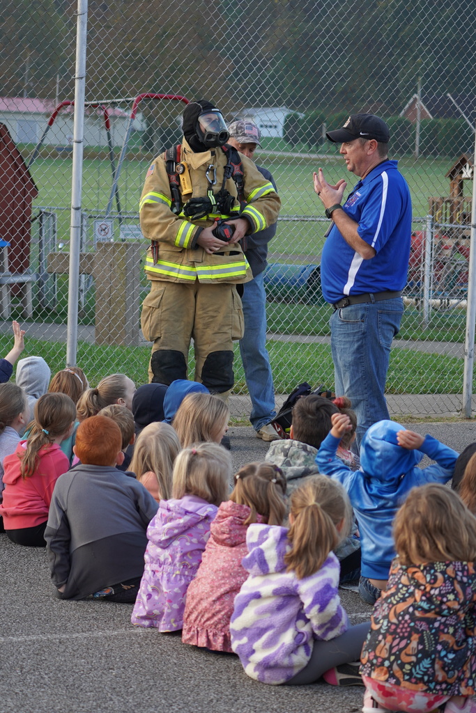 Belmont VFD provided fire safety lessons with Pre-K and K