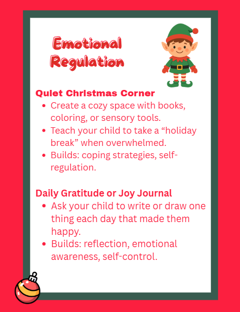 Graphic explaining executive functioning for parents. Icons of a brain, checklist, puzzle pieces, and family activities like cooking, games, and building.