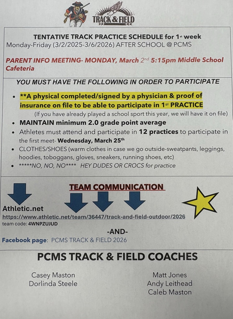 PCMS Track Information