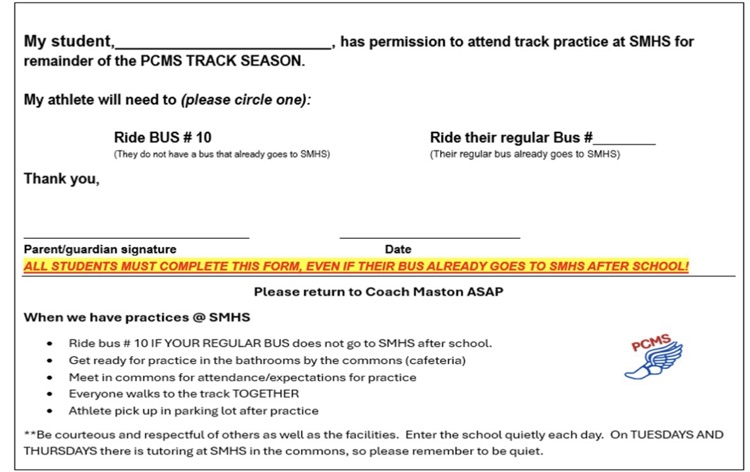 PCMS Track Information