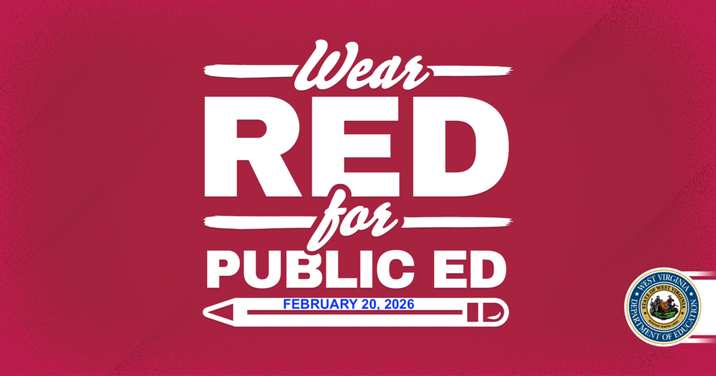 Wear Red for Public Ed on February 20, 2026
