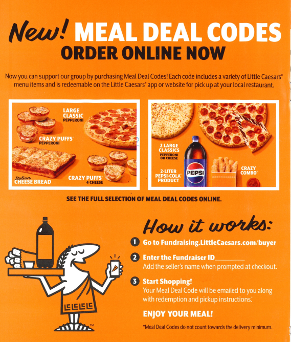Little Caesars Fundraiser Menu