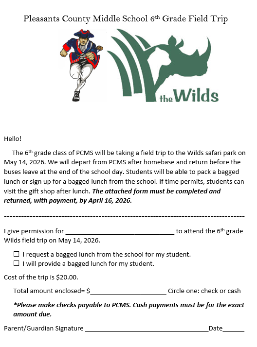 6th Grade Field Trip