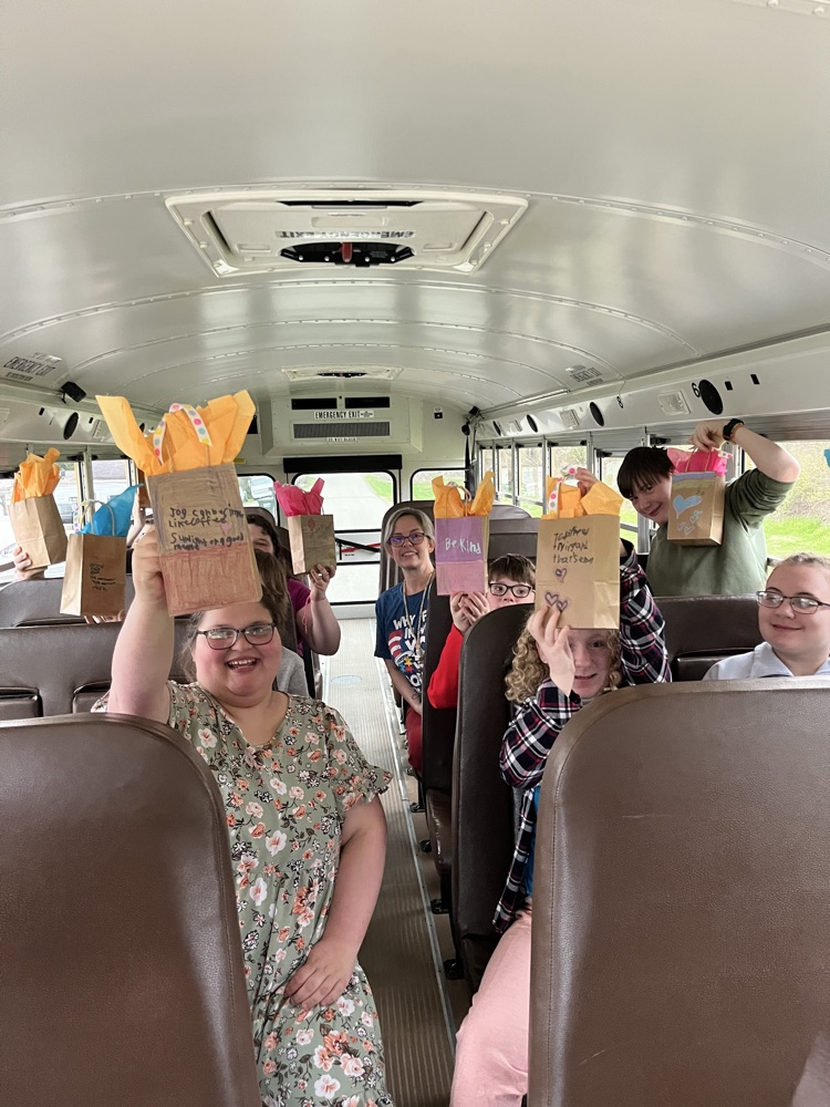 Kindness week cookie delivery, students handing out cookies to people in our community