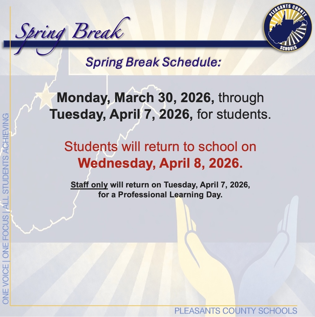 Spring Break is Monday, March 30- April 7. Students Return April 8 (Wednesday)