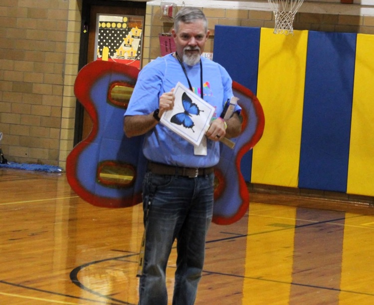 A photo of a teacher blaze Armstrong
