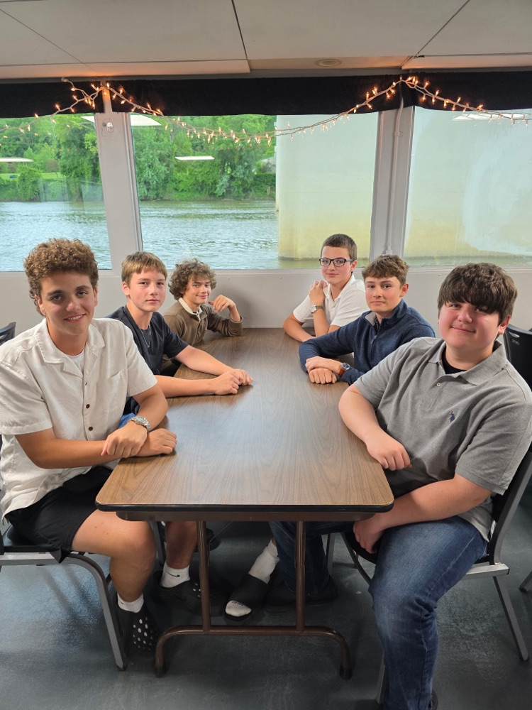 PCMS 8th grade students dressed up and enjoying a dinner dance cruise aboard the Valley Gem Sternwheeler.