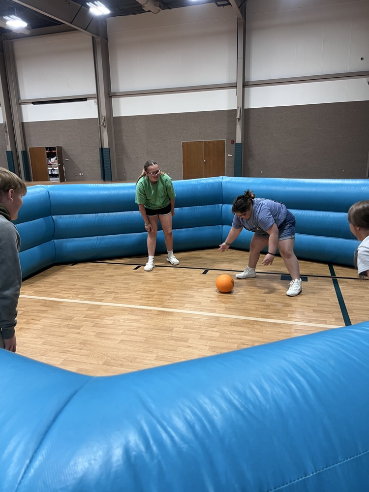Seventh grade students explore exhibits and outdoor activities during a field trip to Deerassic Park Education Center in Ohio.