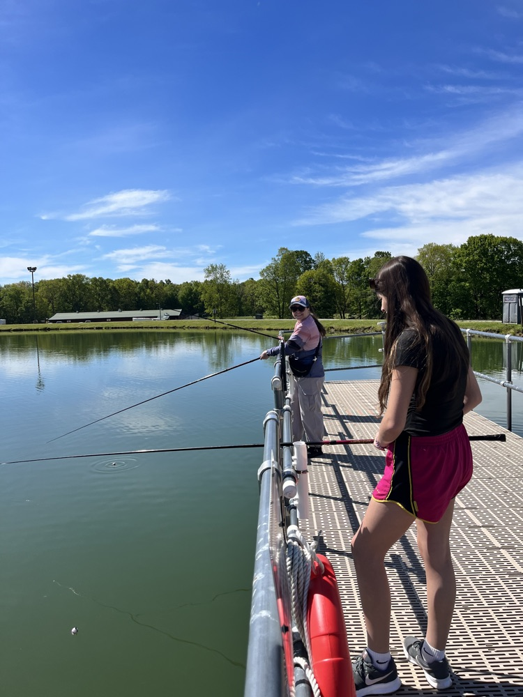Seventh grade students explore exhibits and outdoor activities during a field trip to Deerassic Park Education Center in Ohio.