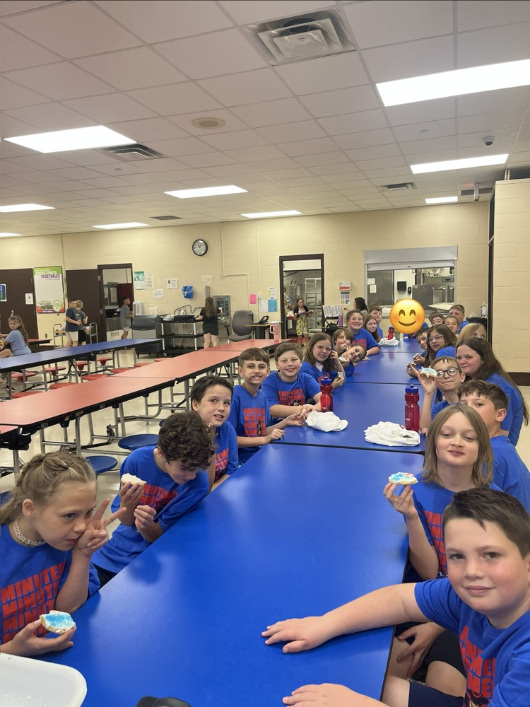 Fourth grade students from SMES and BES visited PCMS for Step Up Day and were welcomed as future Minutemen.