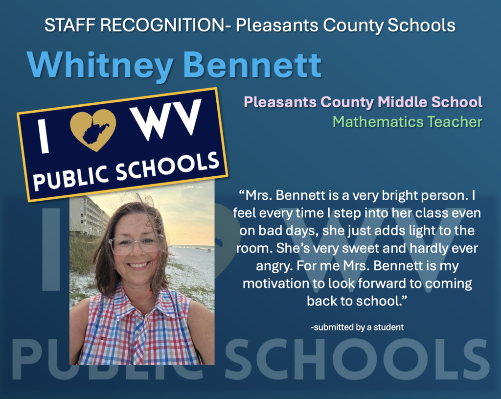 Mrs. Bennett is a very bright person, I feel every time I step into her class even on bad days she just adds light to the room. She’s very sweet and hardly ever angry. For me Mrs. Bennett is my motivation to look forward to coming back to school.