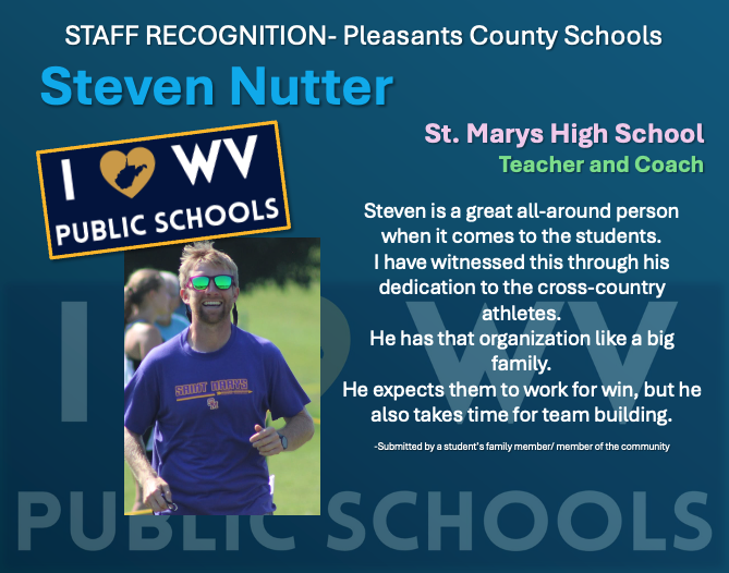 Steven is a great all-around person when it comes to the students.  I have witnessed this through his dedication to the cross-country athletes.  He has that organization like a big family.He expects them to work for win, but he also takes time for team building.  -Submitted by a student’s family member/ member of the community
