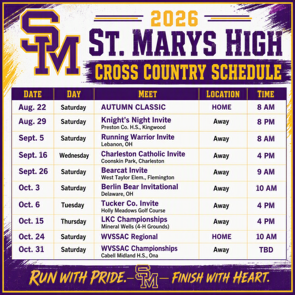 SMHS Cross Country Schedule